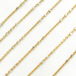 Load image into Gallery viewer, Z26GS1. Gold Plated 925 Sterling Silver Satellite 3 Cubes Chain
