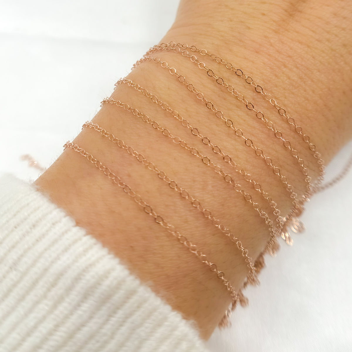 Rose Gold Filled Flat Cable Chain