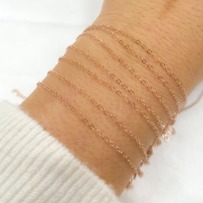 Rose Gold Filled Flat Cable Chain