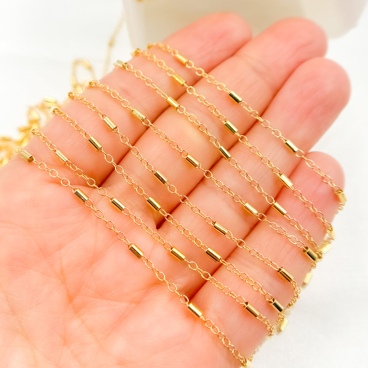  14K Gold-Filled Tube Size Satellite Chain