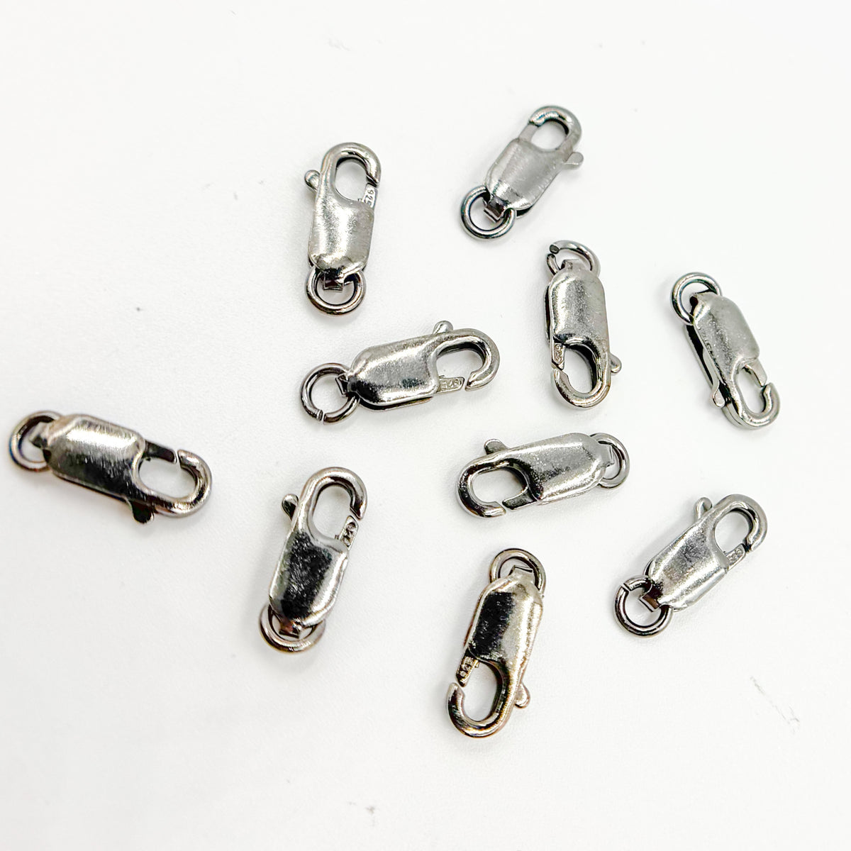 12MM Black Rhodium Lobster Clasp