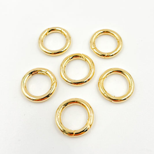 15MM Gold-plated Sterling Silver Round Clasp