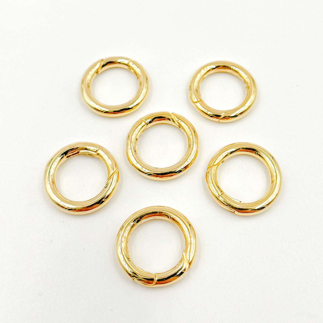 CHM05615GP. 15MM Gold-plated Sterling Silver Round Clasp