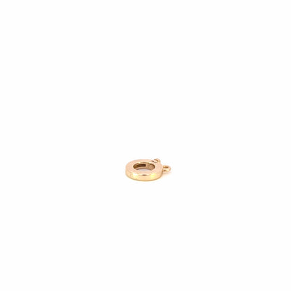 FND001. 14K Solid Gold Fancy Spring Ring