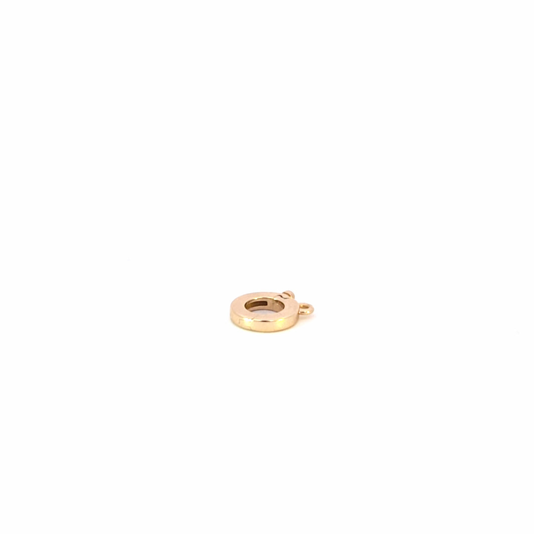FND001. 14K Solid Gold Fancy Spring Ring