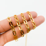 Load image into Gallery viewer, 11SM64GF. 14K Gold-Filled Modern Rectangular Fancy Link Chain