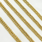Load image into Gallery viewer, V36GP. Gold Plated  925 Sterling Silver Hollow Double Curb Chain