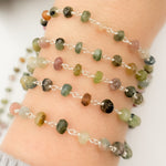 Load image into Gallery viewer, MTO21. Multi Tourmaline Sterling Silver Wire Chain
