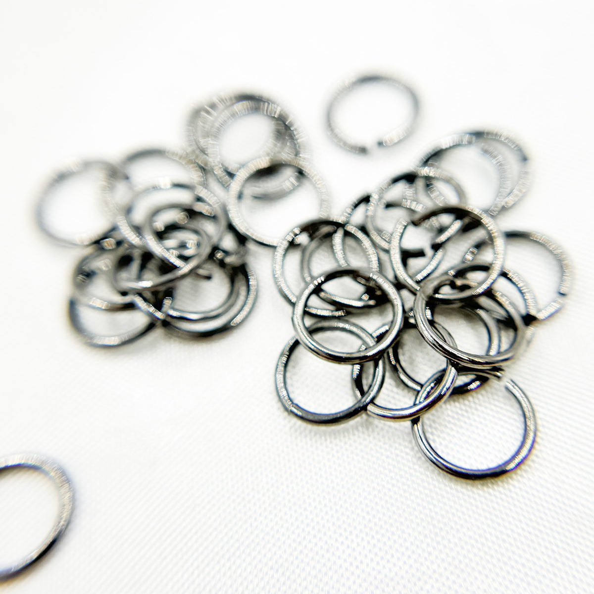 Black Rhodium 925 Sterling Silver Open Jump ring.