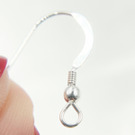 Load image into Gallery viewer, 925 Sterling Silver Ear Wire with coil. EW1
