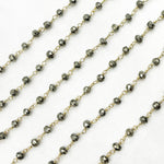 Load image into Gallery viewer, Pyrite Gold Plated 925 Sterling Silver Wire Chain. PYR70
