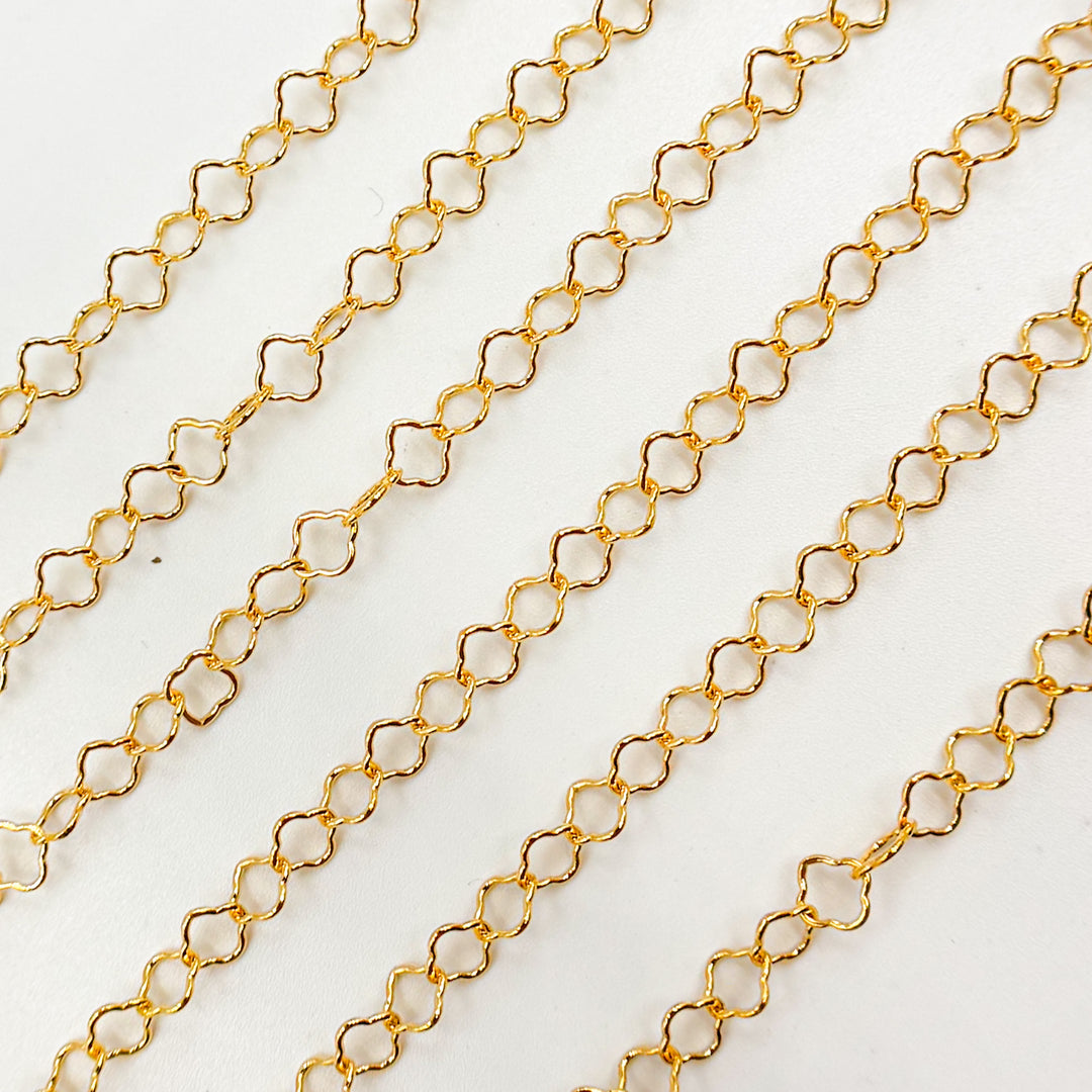 V277GF. 14K Gold Filled Clover Link Chain