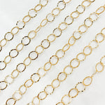 Load image into Gallery viewer, 886FKGF. 14K Gold Filled Hammered Round Link Chain
