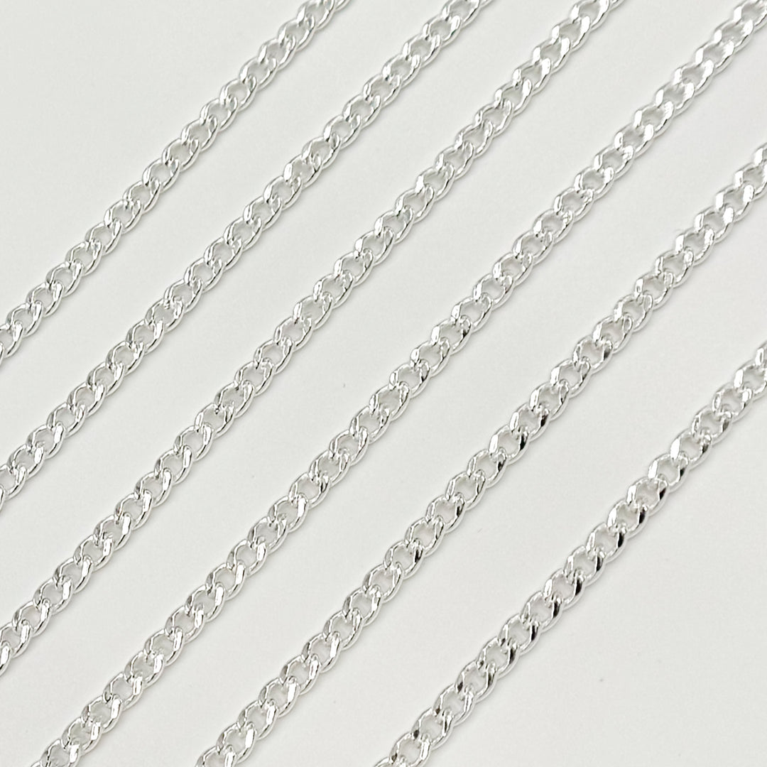 V60SS. Sterling silver Curb Link Chain