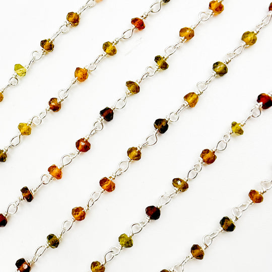 mto22 petro tourmaline sterling silver wire chain