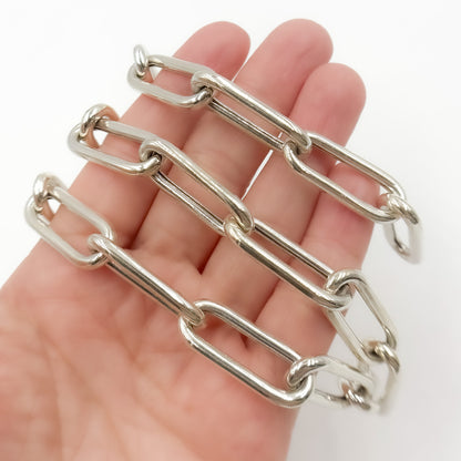 Sterling Silver Smooth Paperclip Chain