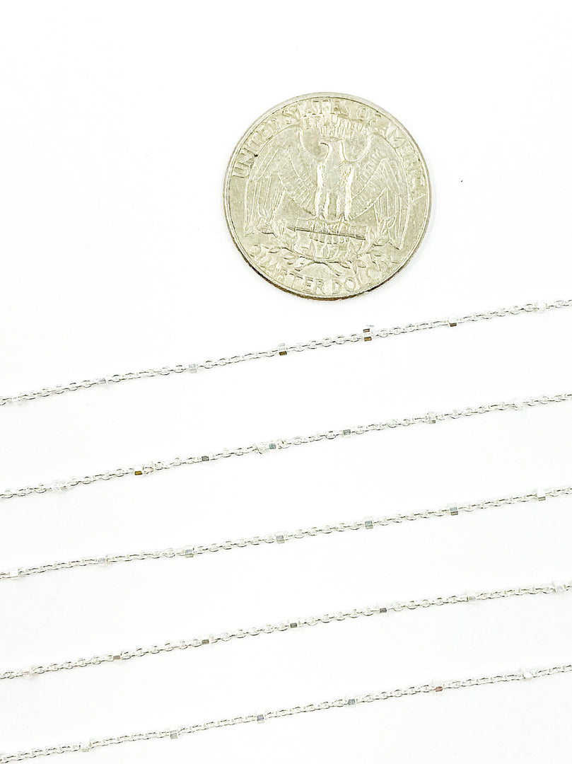 Z36SS. 925 Sterling Silver Satellite Chain