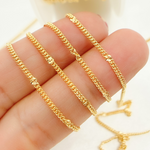 Load image into Gallery viewer, 69S5GF. 14k Gold Filled Curb Chain with Diamond Cut Marina Link