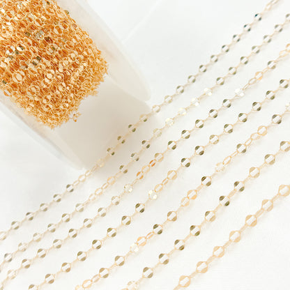 14K Gold Filled Flat Oval Link Chain