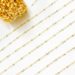 Load image into Gallery viewer, 1486TT. Gold Filled with Sterling Silver Bead Satellite Chain
