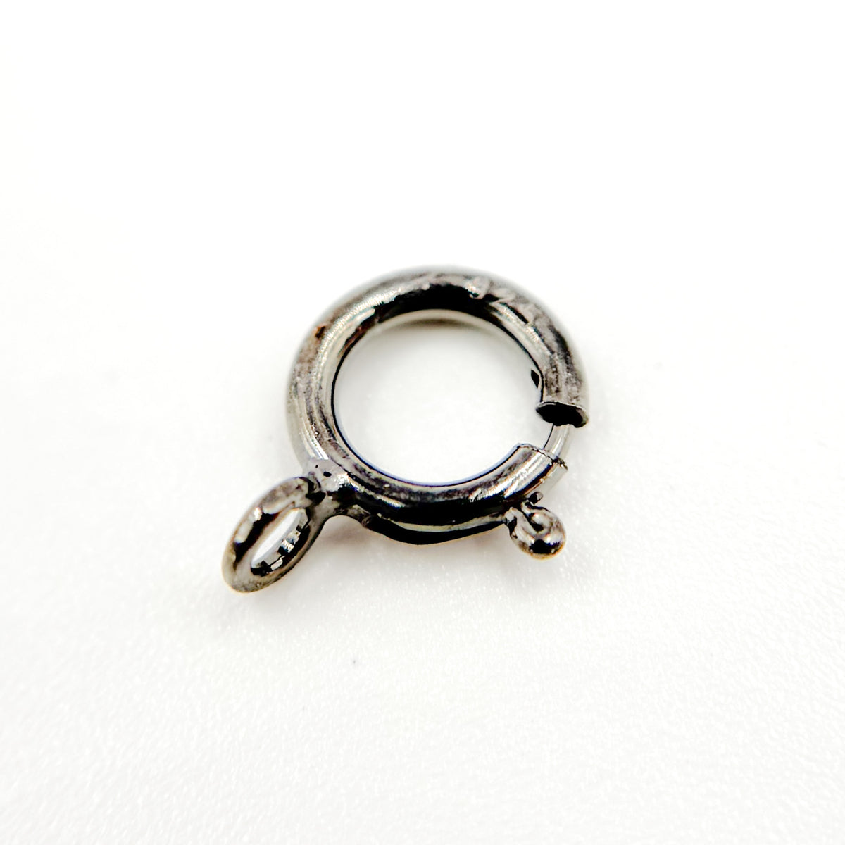 5MM Black Rhodium Sterling Silver Spring Ring Clasp