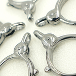 Load image into Gallery viewer, Black Rhodium 925 Sterling Silver Round Trigger Clasp 23x16mm. 239
