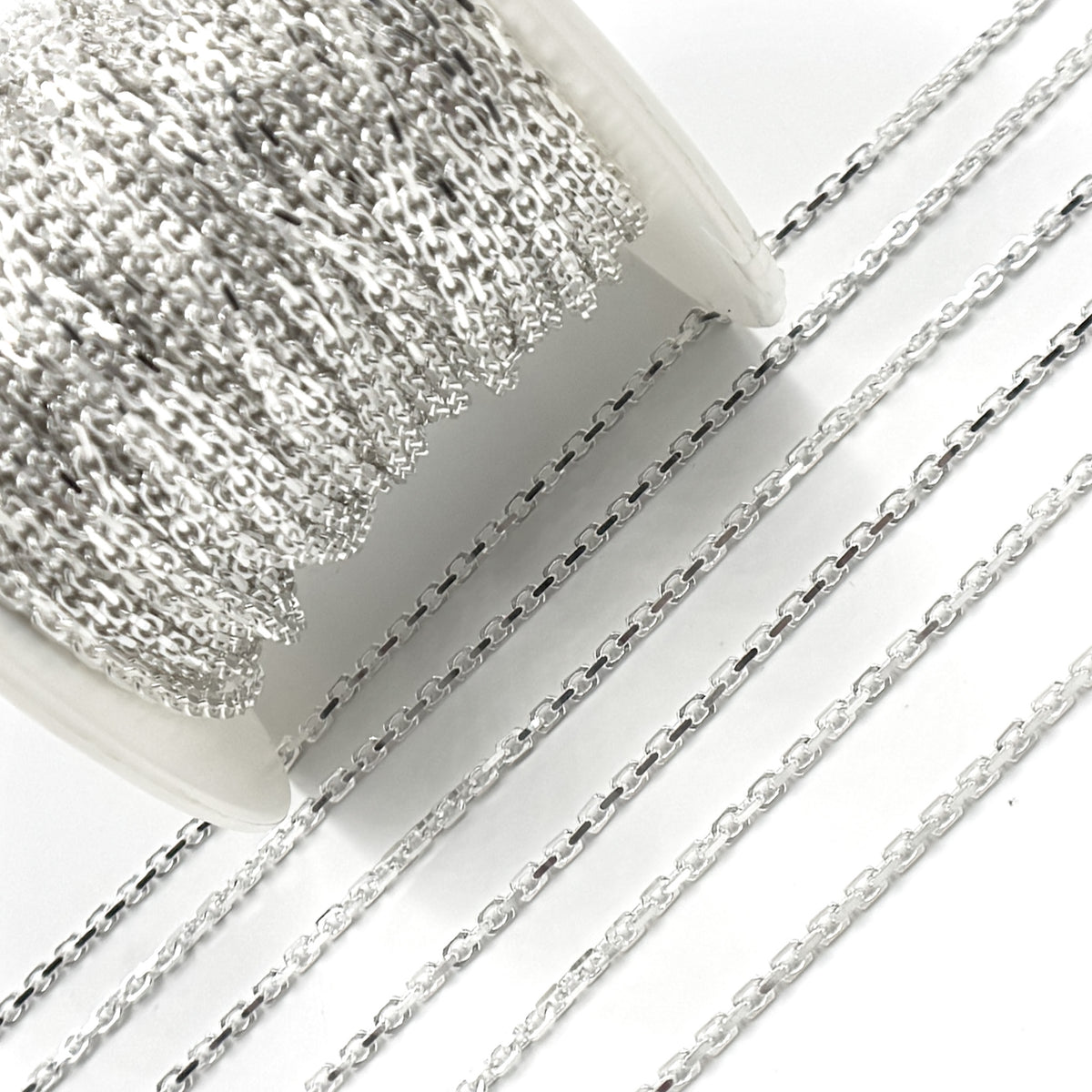 Sterling Silver Diamond Cut Cable Chain
