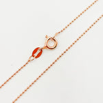 Load image into Gallery viewer, Rose Gold Pated Sterling Silver Ball Necklace

