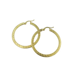 Load image into Gallery viewer, GER119. 14K Solid Gold Hollow Hoop with Engraving