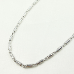 Load image into Gallery viewer, 060LURCNDTL721WG. 14k Solid White Gold Twisted Bar Link Chain
