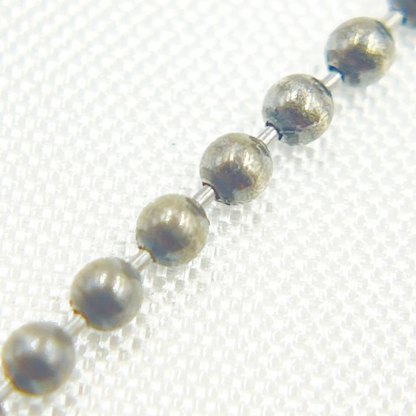  Black Rhodium 925 Sterling Silver Ball Chain