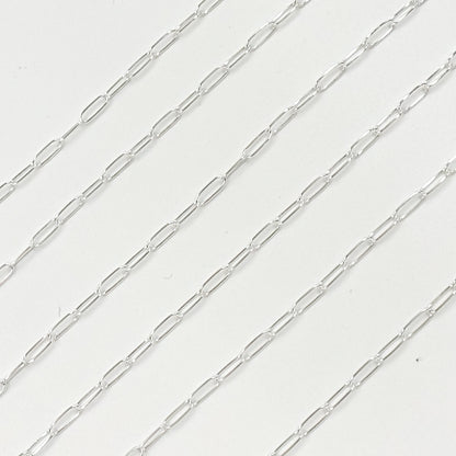 Sterling Silver Smooth Paperclip Chain