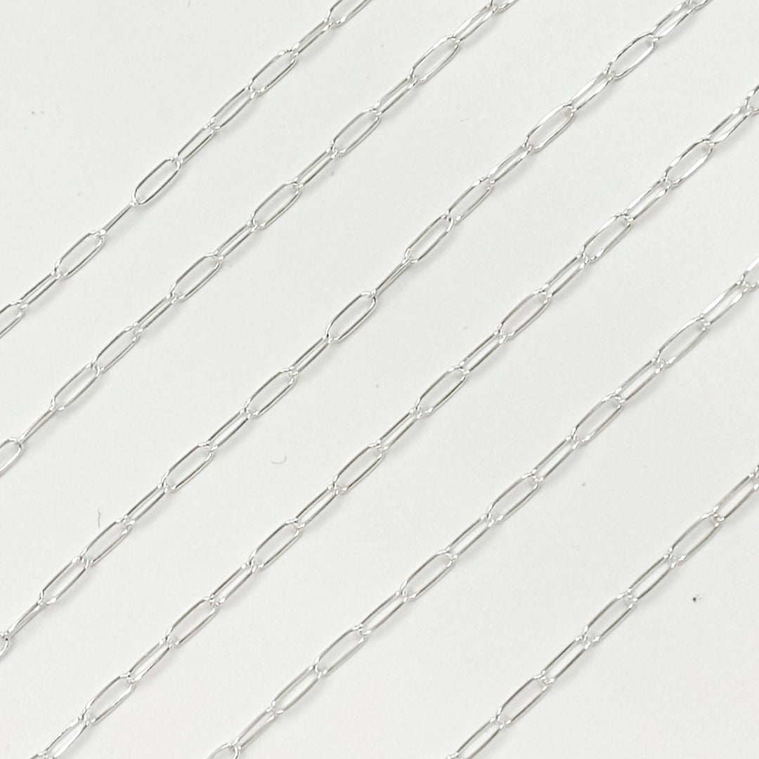 1606SS. Sterling Silver Smooth Paperclip Chain