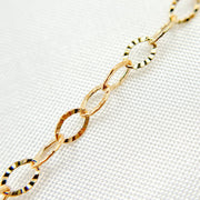 14K Gold Filled Hammered Oval Chain Link