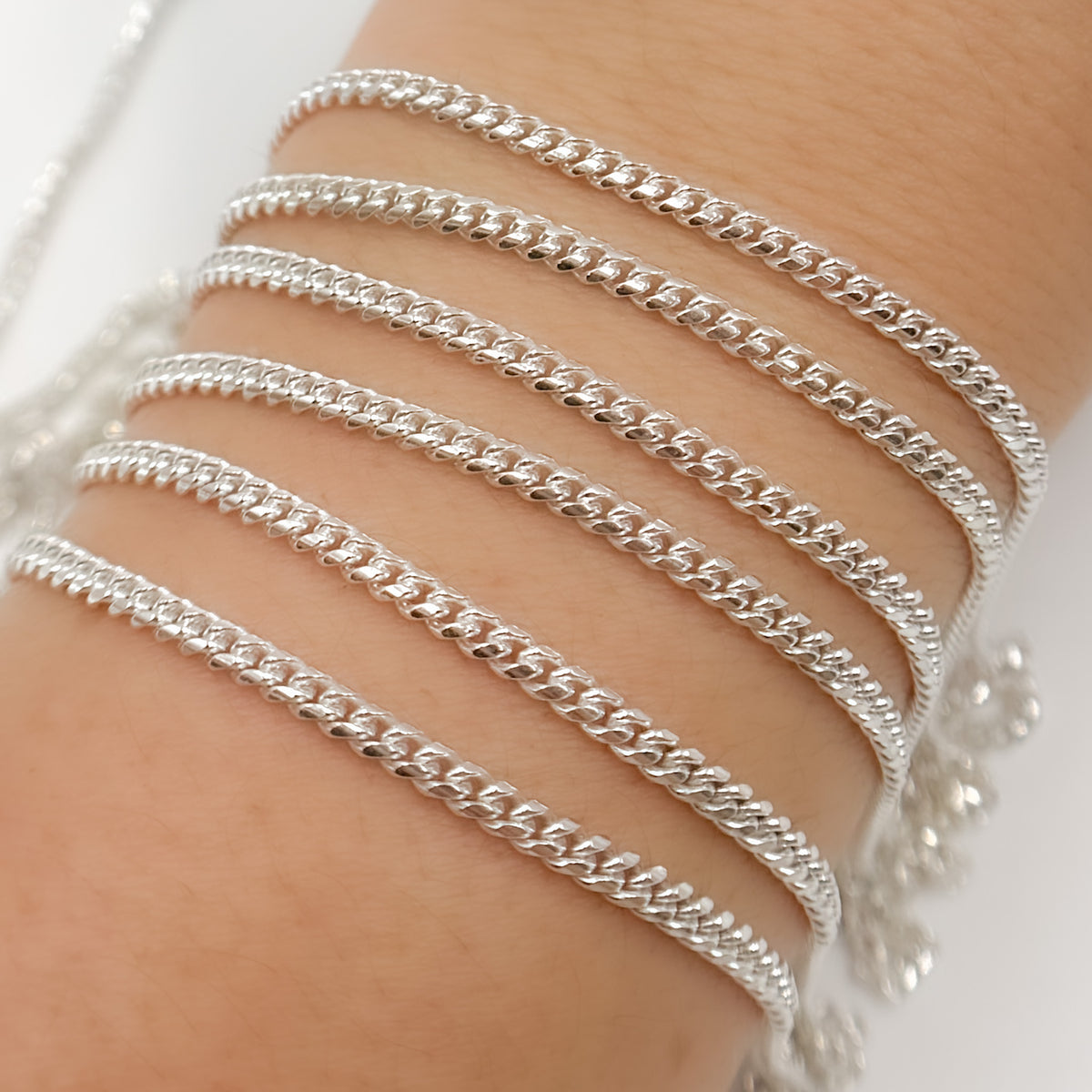 Sterling Silver Flat Curb Chain