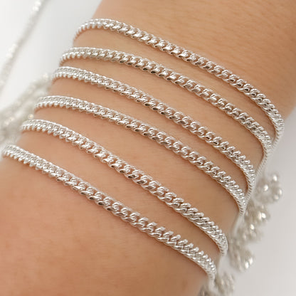 Sterling Silver Flat Curb Chain