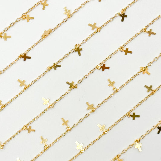 V311GF. 14K Gold-Filled Fancy Dangle Cross-Link Chain