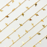 V311GF. 14K Gold-Filled Fancy Dangle Cross-Link Chain