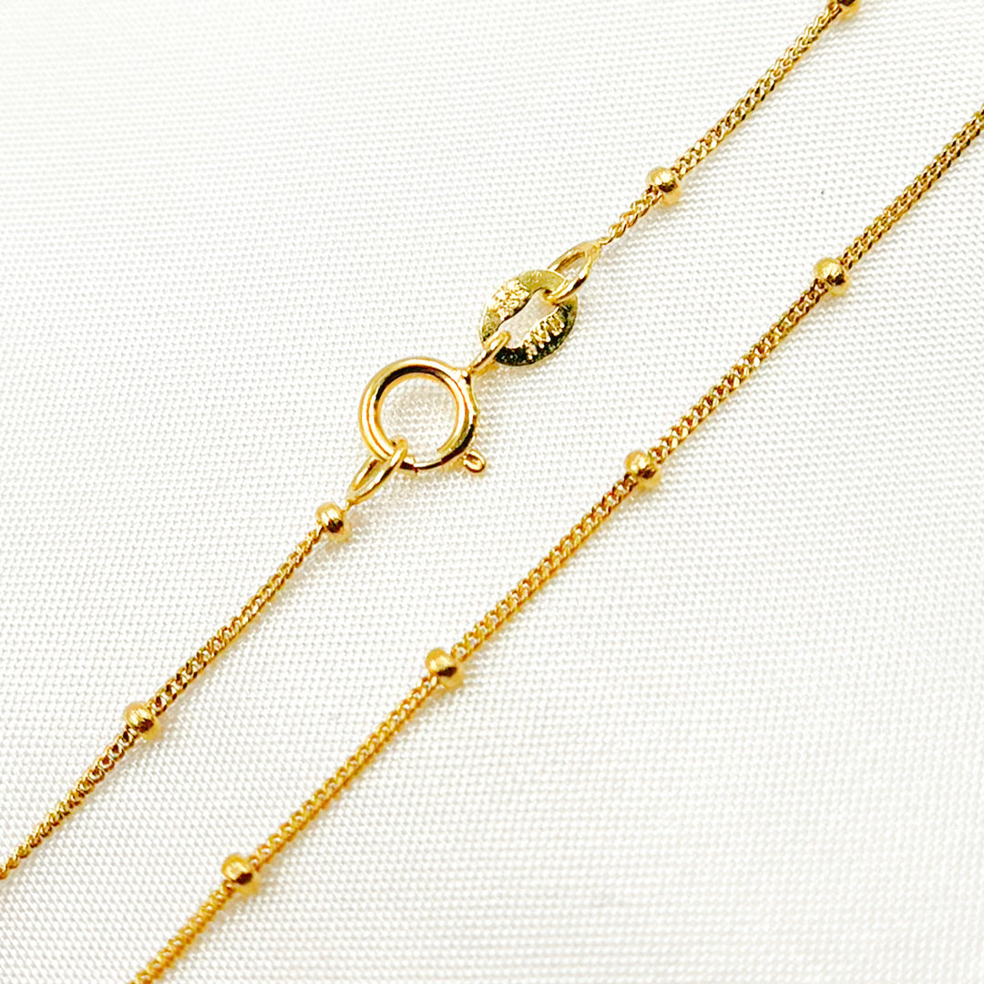 024G53T2. 14K Solid Gold Satellite Chain