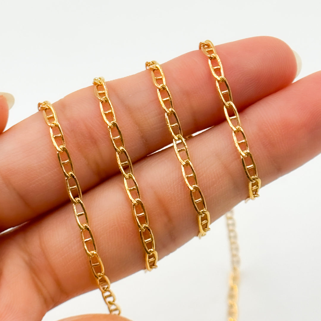V286GF. 14K Gold Filled Smooth Marina Link Chain