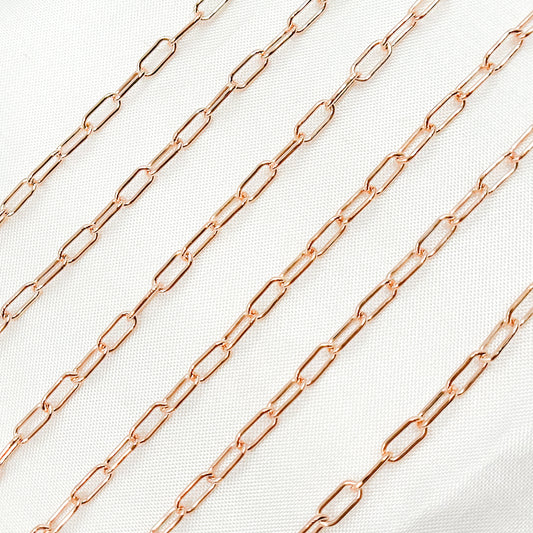 Rose Gold Filled Paperclip Chain