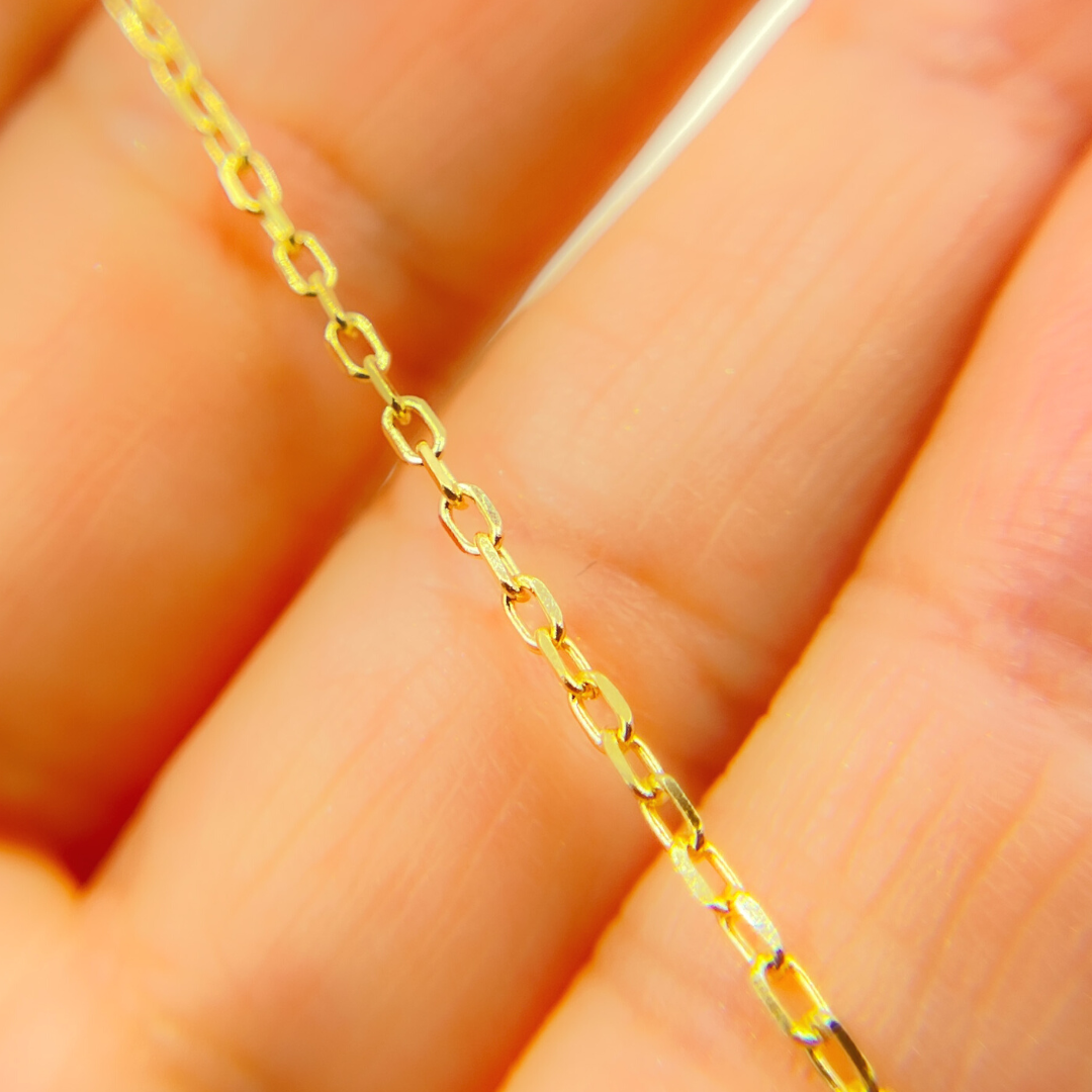 035R01TS. 14K Solid Gold Cable Chain