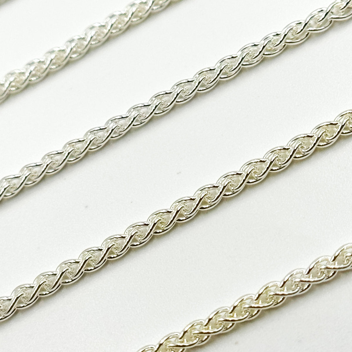 925 Sterling Silver Wheat Chain