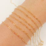 Load image into Gallery viewer, A35F/SPGF. 14K Gold Filled Flat Heart Link Chain
