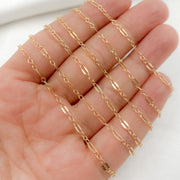 14K Gold-Filled Flat Marina and Cable Links Chain