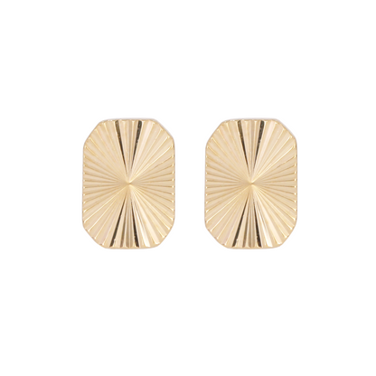 EFZ53578. 14K Solid Gold Rectangle Stud Earrings