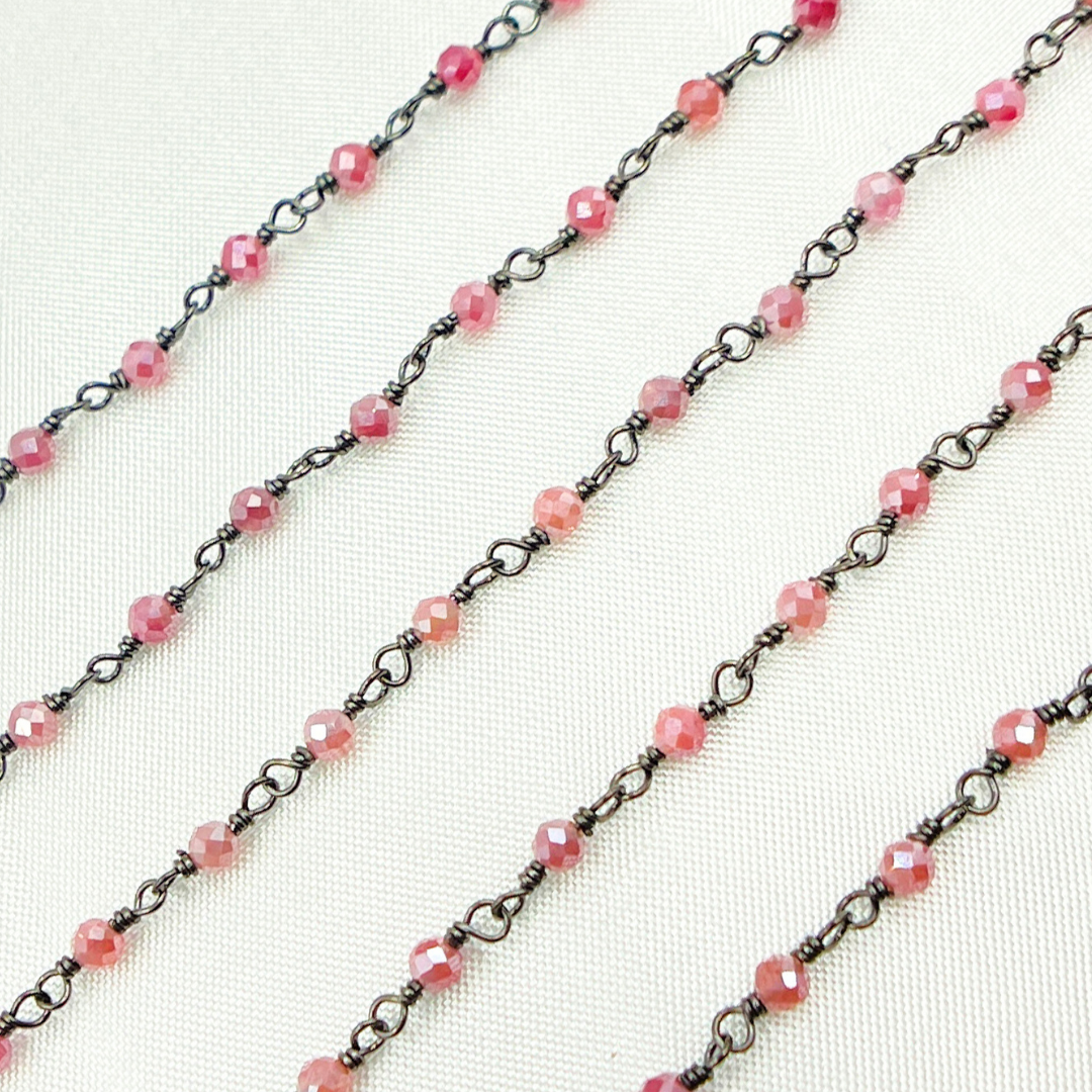 Coated Red Quartz Wire Chain