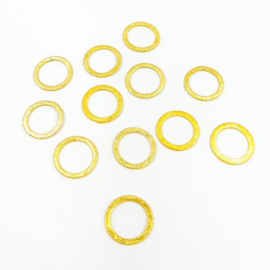15MM Gold Plated Sterling Silver Ring Connector