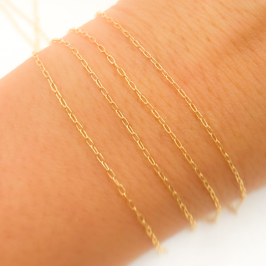 1318DGF. 14K Gold-Filled Paperclip Chain