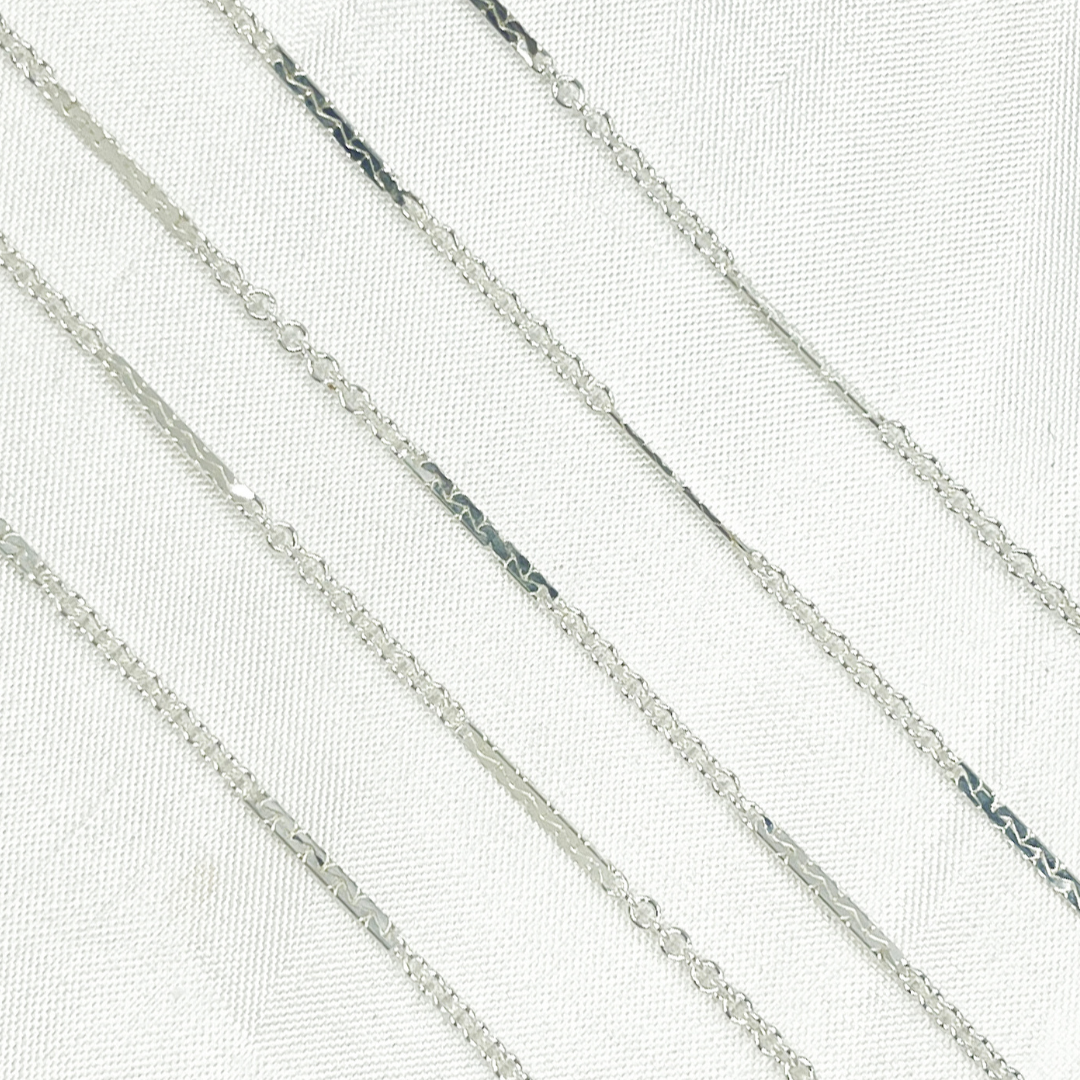 925 Sterling Silver Cable Bar Chain